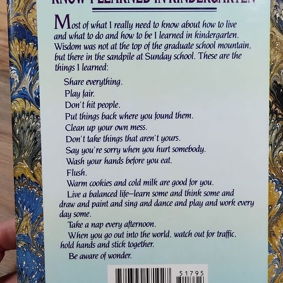 🔺️All I Really Need to Know I Learned in Kindergarten; Uncommon Thoughts...Book - Picture 2 of 4